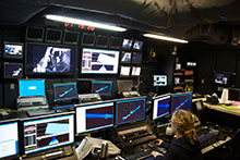 Jack Payette's 'office' during his time on the Okeanos Explorer.