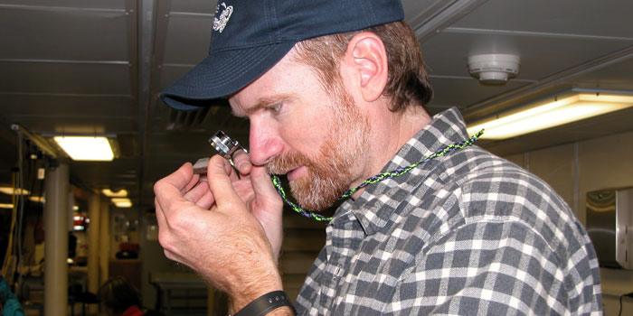 While at sea, it is up to Randy Keller to decide where to take the ship to make bathymetric maps of the sea floor.