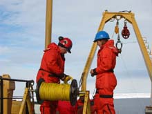 Preparing the mooring line