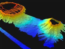 3-D view of area near Lisianski Island