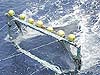 yellow floats on top of the neuston net frame