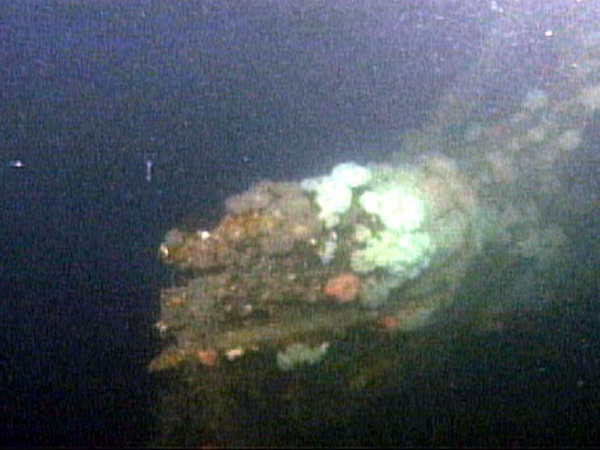 Eyewitnesses to the accident a century ago reported the bowsprit had broken off.