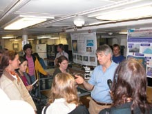 Chief Scientist, Tom Shirley, discusses the results of the cruise with reporters and educators.