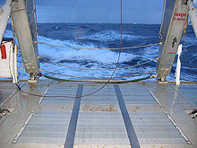 view of waves from R/V Seward Johnson