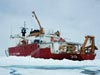 US Coast Guard Cutter HEALY operates with a compliment of two Coast Guard HH-65B Dolphin Helicopters in addition to Healy's normal equipment and crew.