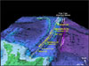 An overall image of the New Zealand American Submarine Ring of Fire 2005 expedition dive sites.