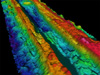 This bathymetric map was created using the EM-300 multibeam sonar.