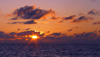 Calm seas and a beautiful sunrise greet the R/V Atlantis in the Gulf of Mexico.