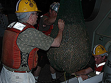 cooler used to contain the trawl's catch