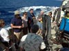 At the beginning of every cruise, Jason Expedition Leader Matt Heintz briefs the science party on proper safety procedures when working around the ROV. 