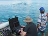 Richard at the controls of the Gavia AUV about to hit the go button and initiate a mission to map the coral reef.