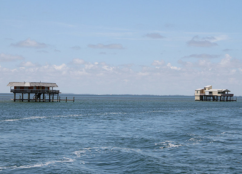 Stiltsville, a group of stilt houses in Biscayne Bay