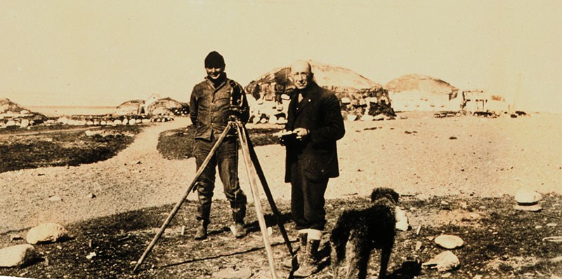 Photo of U.S. Coast Survey field party in Siberia transported by Cutter Bear.