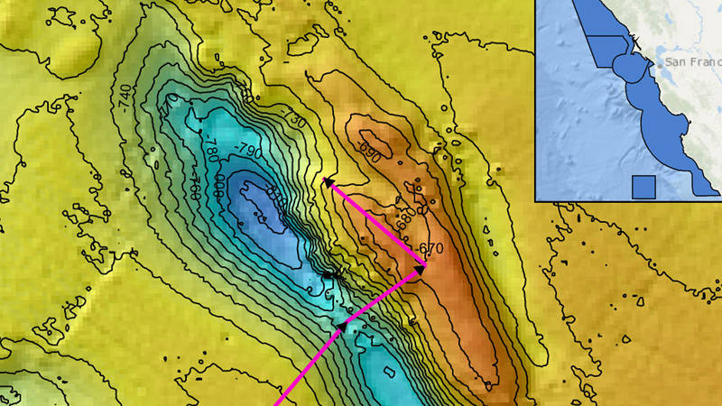 Location of AUV Dive #7 at BOEM Humboldt Call Area off Eureka, CA.