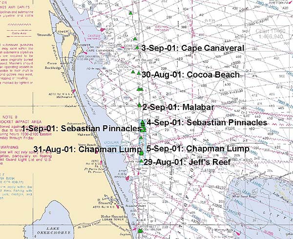 Oculina Reef Site map