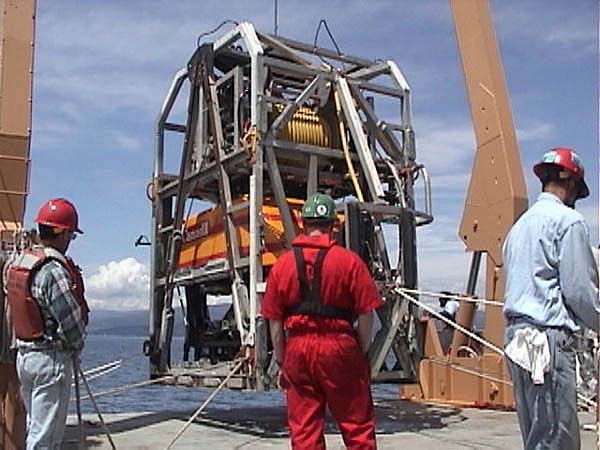 deployment testing of the remotely operated vehicle ROPOS