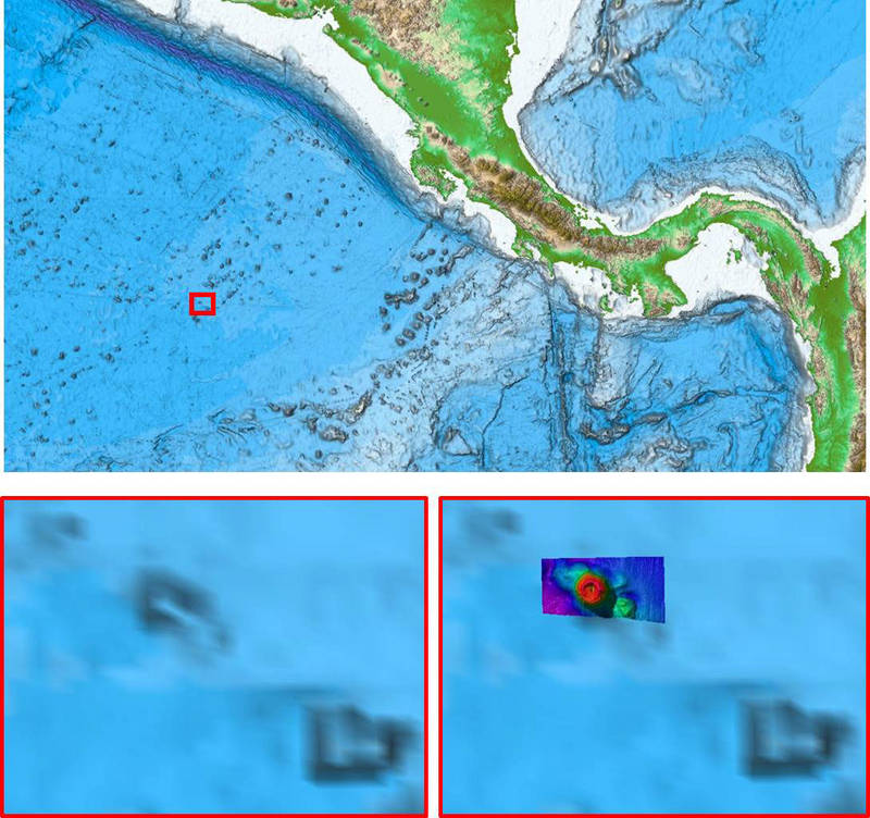 During this expedition, we are transiting over the East Pacific Rise.