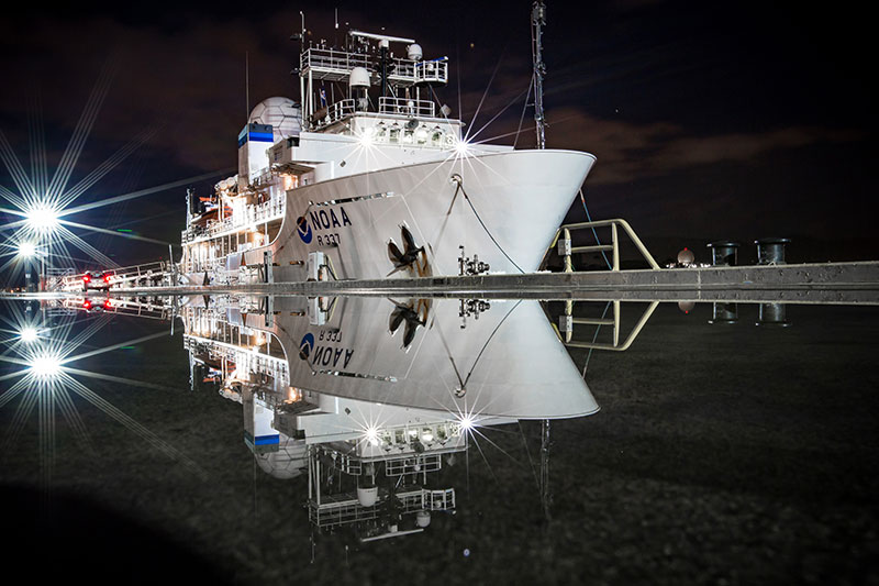 NOAA Ship Okeanos Explorer alongside in Honolulu, Hawaii.