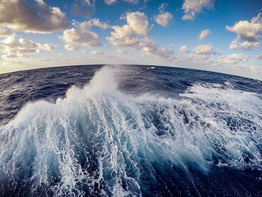 Rough seas prevented the ship from conducting operations.