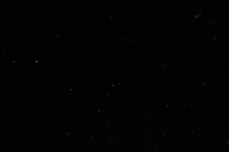 Image of the stars on a particularly clear night taken outside from the boat deck.