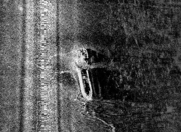 side scan sonar image of the New Orleans